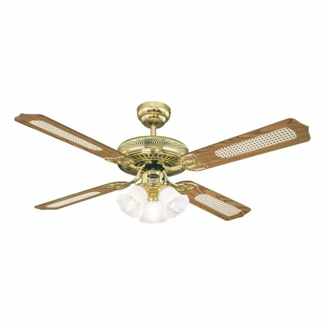 WESTINGHOUSE 78171 Monarch Trio 132 cm/52-inch Reversible Four-Blade Indoor Ceiling Fan