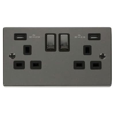 Click Deco Black Nickel Switches and Sockets