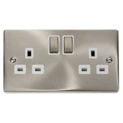 Click Deco Satin Chrome Switches and Sockets