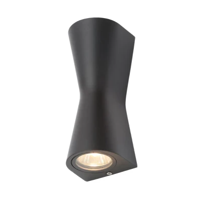 black up and down wall light